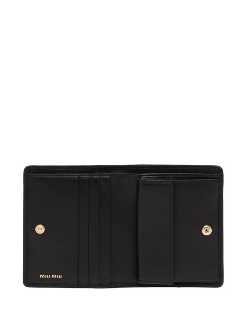 logo-plaque matelassé wallet Miu Miu | 5MV204S-OOO2FPPF0002